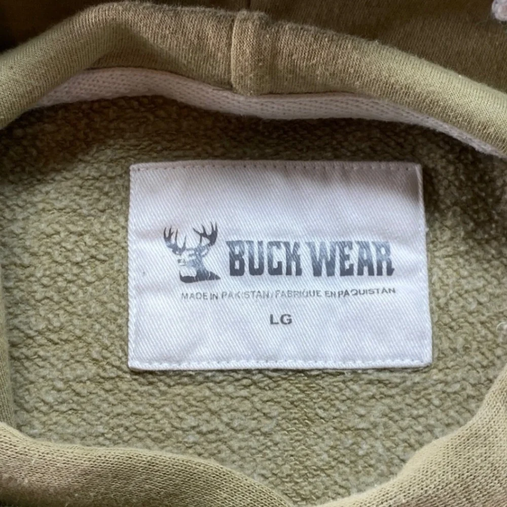 Buck‎ Wear Extreme Trophy Hunter Kids Large Olive Green Excellent Graphic Hoodie